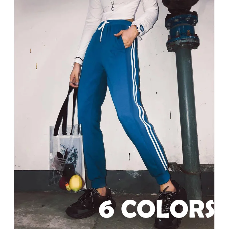 

2024 New Unisex Dual Striped Sweatpants Hip Hop Casual Sport Jogging Trousers Streetwear Couple Matching Pants