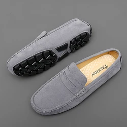 New Men Shoes 2023 Spring Summer Fashion Boat Shoes Men Classic Drive Footwear High Quality Leather Sanded Leather Bean Loafers