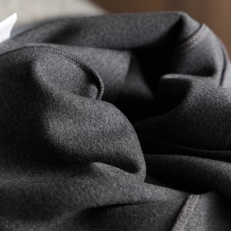 Birdtree voering wolmix flare broek, dameswarmte casual broek, met zakken, elastische taille, herfst winterbroek P5N522JF