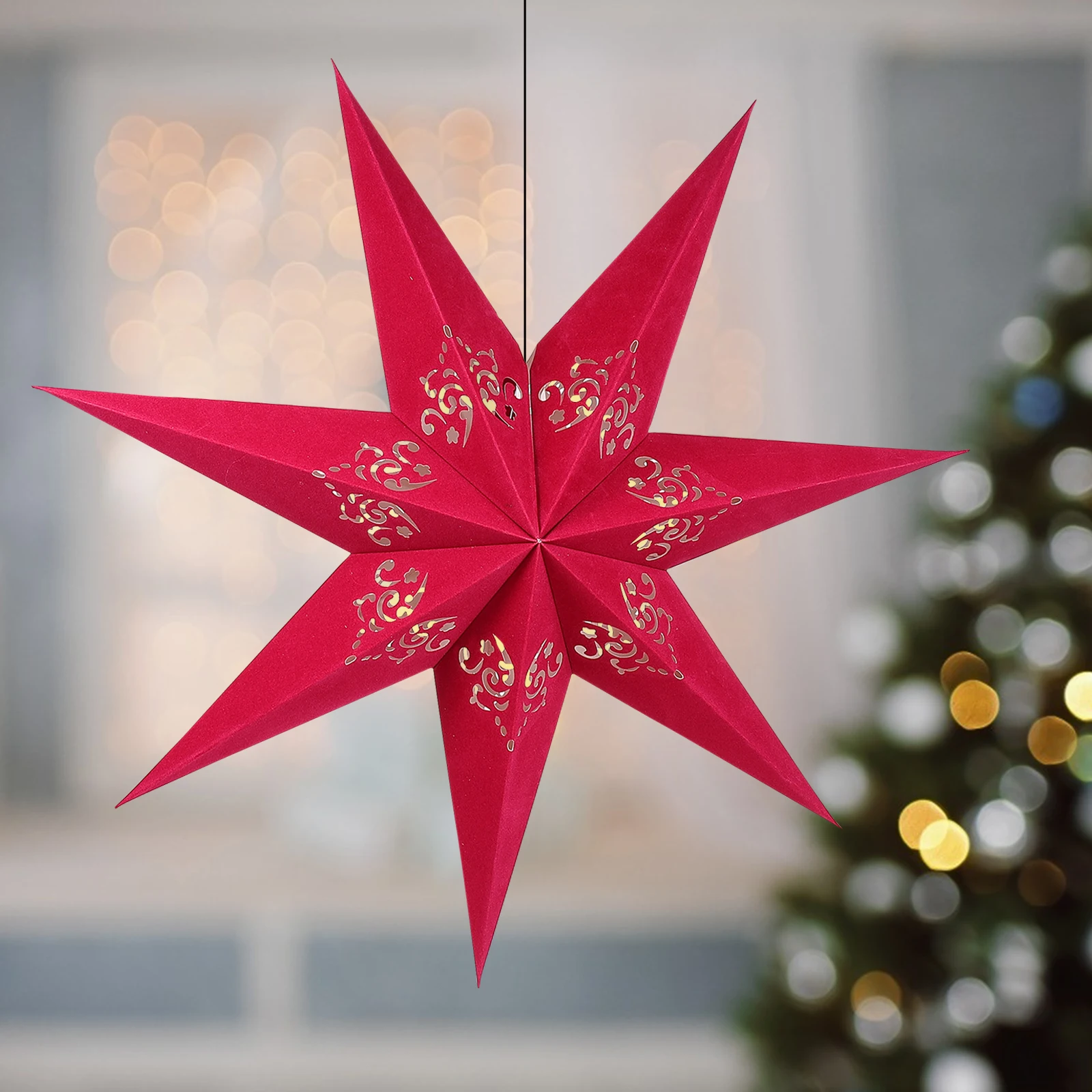 

Christmas Star Lampshade Paper Decoration Party Decorations Outdoor Cover for Lights Shape Hanging