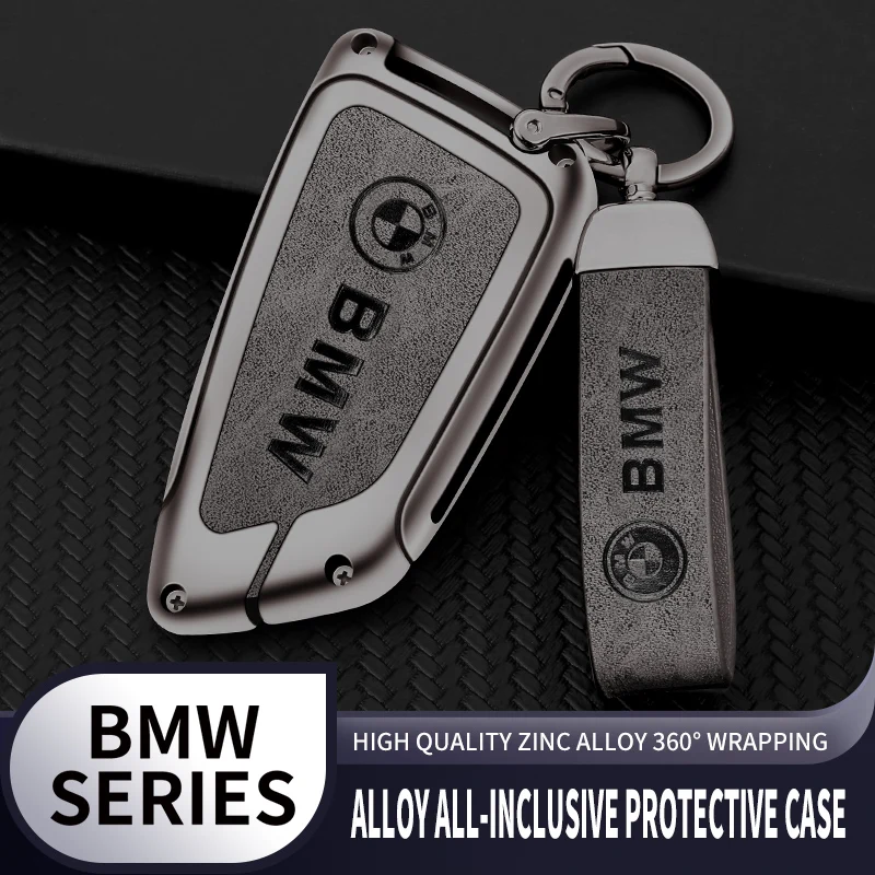 Car Key Case Cover Emblem Leather Keychain For BMW G30 G32 G01 G02 G05 G06 G07 G26 G23 G22 F40 F20 G08 G16 G15 G14 G12 G11 F02