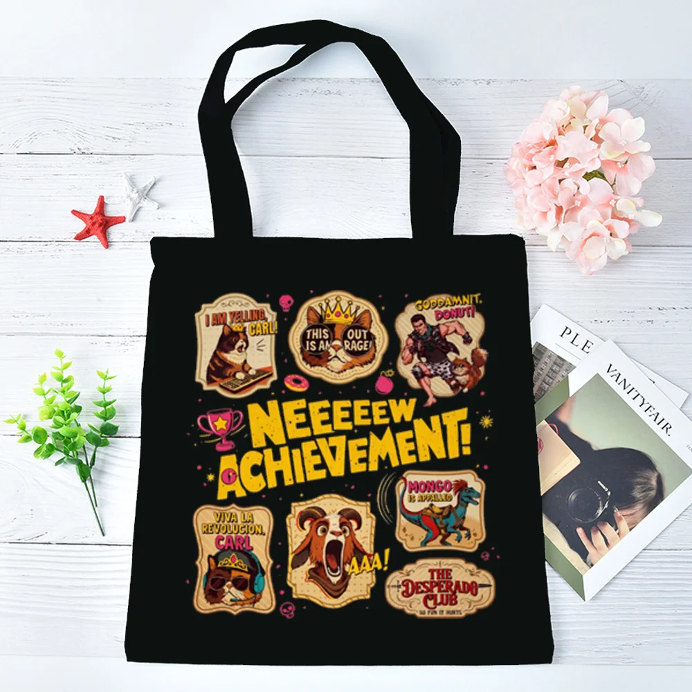 Bolsa de tela plegable para compras Dungeon Crawler Carl, tipo totebag, para mujer
