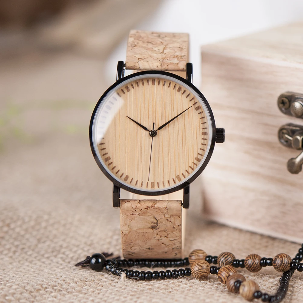 BOBO BIRD Wood Watch Men Bamboo Relogio Masculino Wristwatch With Leather Band Silicone Strap Great Gift