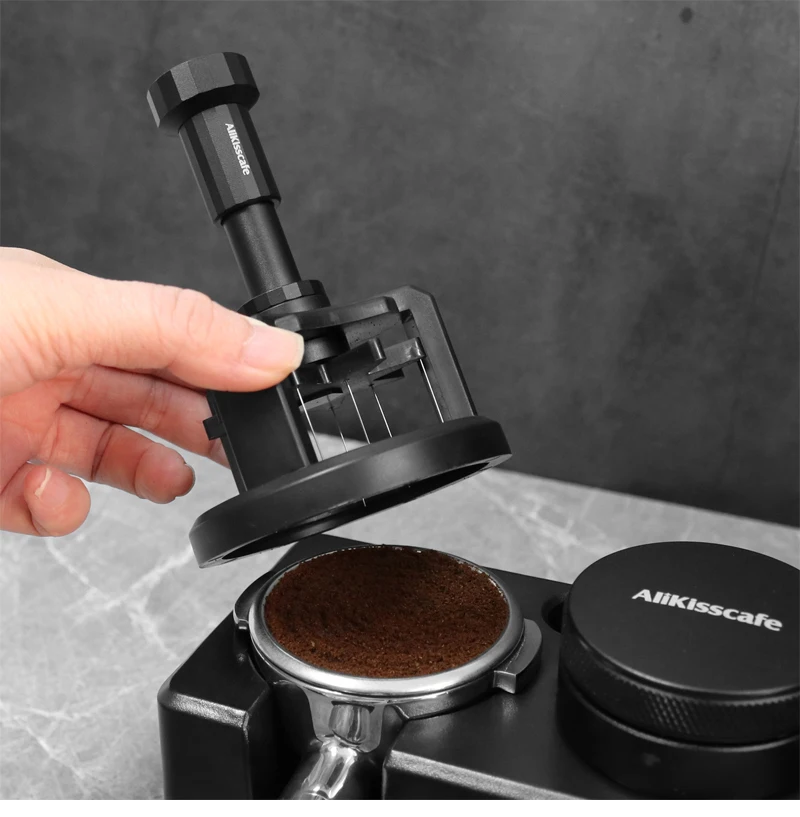 Alikisscafe WDT-Werkzeuge Rotierender Kaffeerührer Nadelverteiler 51mm 54mm 58mm Delonghi Breville Espresso-Zubehör Barista-Werkzeuge – Detail 12