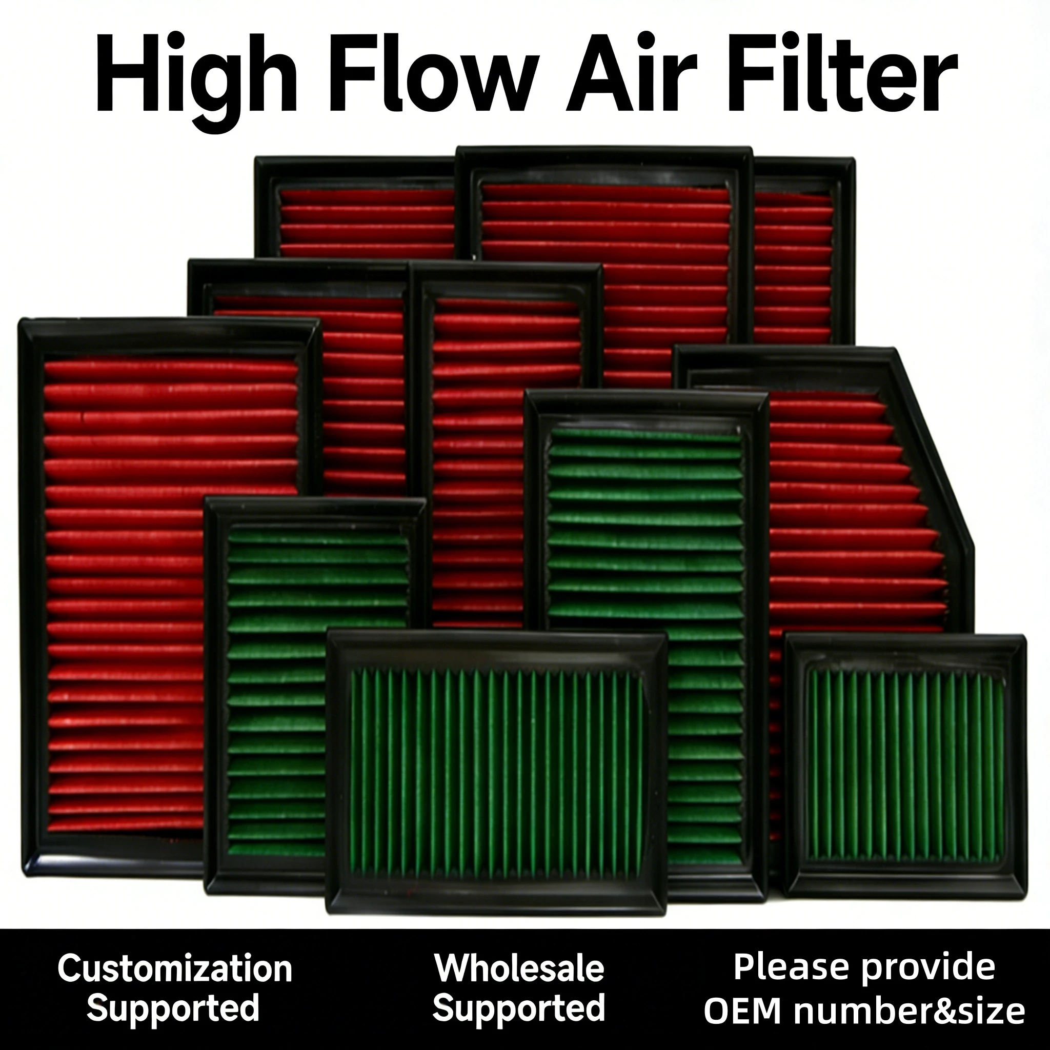 

High Flow Sport Washable Performance Air Filter For Porsche custom link provides OEM and dimensions