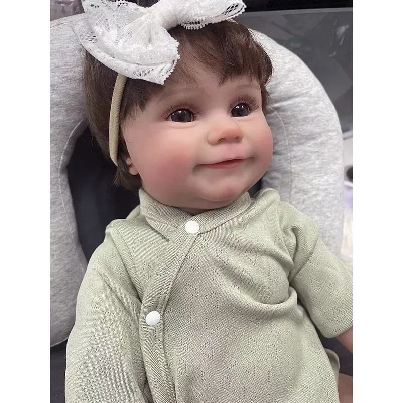 48CM Reborn Baby Doll Full Vinyl Body/Cloth Body Maddie Newborn Doll Lifelike Soft Real Soft Touch