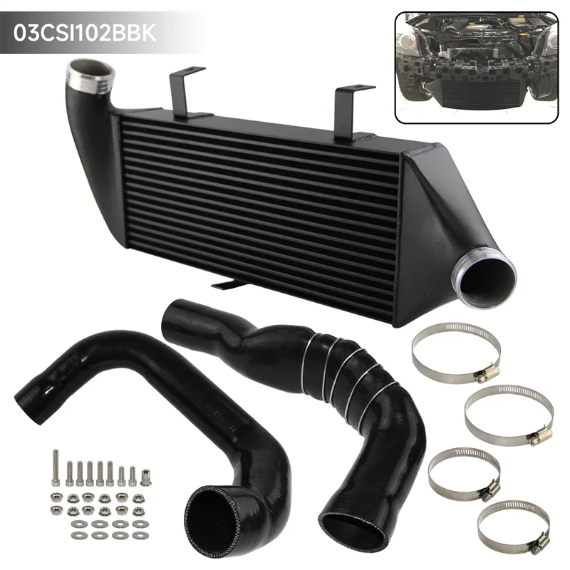 Wettbewerbs-Ladeluftkühlerschlauch-Set für Opel Astra H OPC 2.0L Turbo 177 kW/240 PS 2005–2010, Frontmontage, Aluminium, Schwarz/Blau/Rot