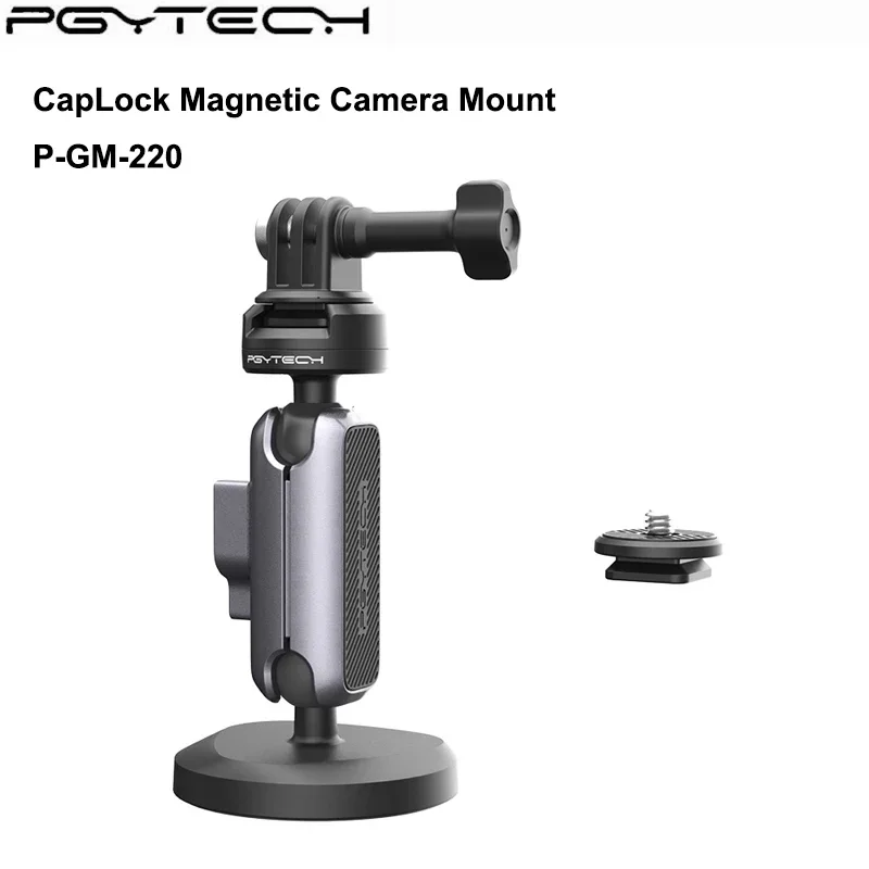 Pgytech Caplock Magnetische Camera Mount 360 ° Roterende 1/4 "Adapter Voor Gopro 12/11/10 Insta360/Dji Osmo Action 4/3/Pocket 3