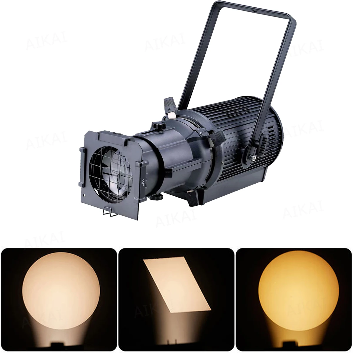 Professional Ellipsoidal 300W Warm Cool White RGBW Profile Spotlight 19 26 36 Fixed Degree For Theater TV Show Studio Leko Light