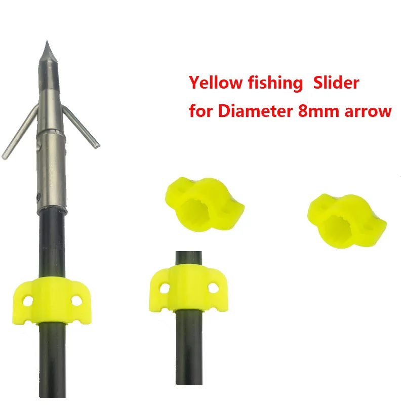 6pcs Archery Bowfishing Arrow Slider Plastic FIt Outer Diameter 8mm Arrows Shaft Hunting Bow Fishing Tool Equipment Accessory