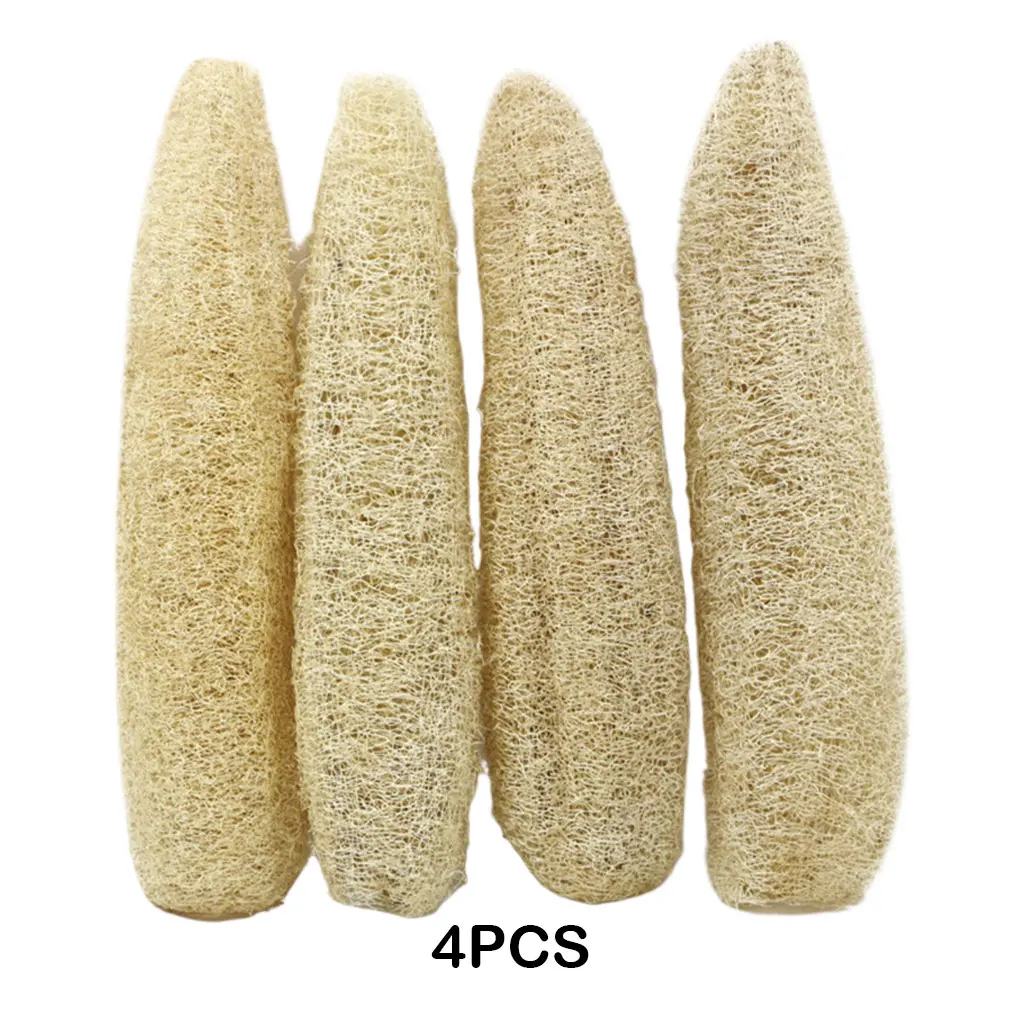 4pieces Kitchen Loofah Sponge Pollution-free Cloth For Oil Stain Removal Which Is Easy To Clean