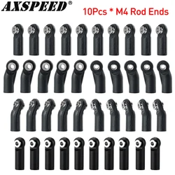 AXSPEED-extremos de varilla de plástico para coche teledirigido, 10 piezas, M4, bolas de enlace, articulación de enlace de cabeza para 1/10 RC Crawler Car TRX4 TRX6 Axial SCX10 D90, accesorios