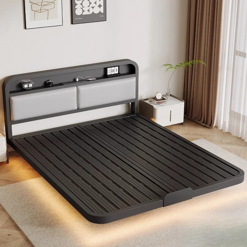 

Double bed bedroom household stainless steel bold thickened single dormitory rental room iron frame bed