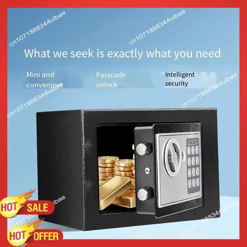 B47C صندوق الأمان الرقمي آمن للنقود خزنة إلكترونية خزائن صندوق النقود جدار آمن حصالة الحائط Foroffice Hotel