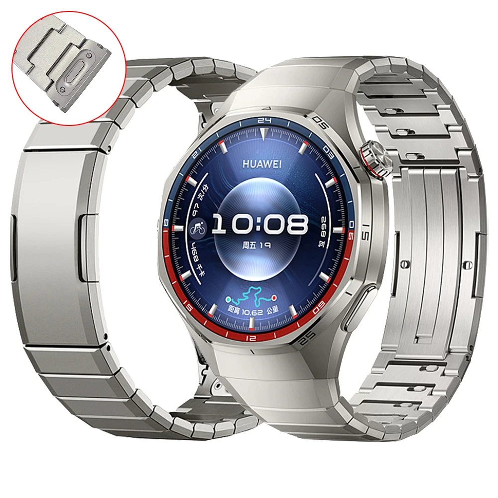 

Titanium Strap Watchband For Huawei Watch GT 6 Pro 46mm No Gaps Luxury Metal Bracelet For Huawei GT6 Pro Replacement Band