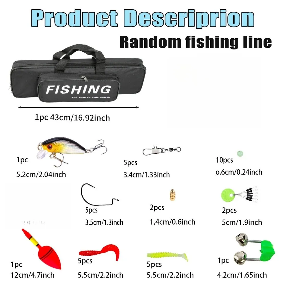 carbon-fiber-rod-lure-casting-kit-long-casting-distance-soft-bait-included-hooks-included-multicolored-sea-fishing