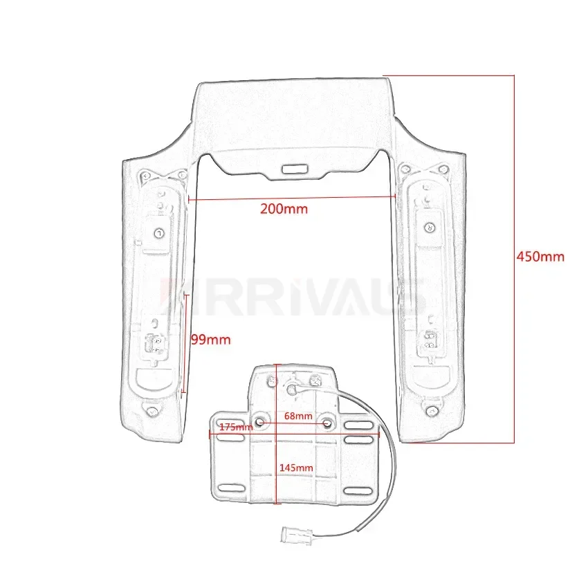 Clignotant de moto, feu stop, extension de garde-boue arrière, Fascia pour Harley Touring Road King Electra, 2009-2020