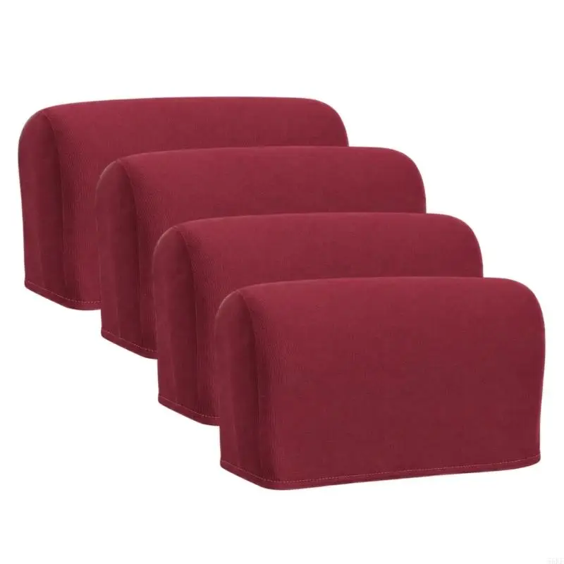 Removable Chair Headrest Cover Set, 4 Reusable Stretch Fabric Protectors for Sweat, Hair Oil, Dust, and Everyday Wear 55KF