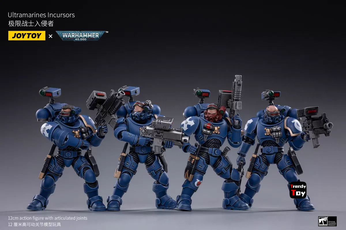 

【Доставка в течение 24 часов】Набор из 4 фигурок JOYTOY Warhammer 40K Ultramarines Incursors: Брат Аурелиан, Варрон, Ремус, Сержант Ромуло, масштаб 1/18