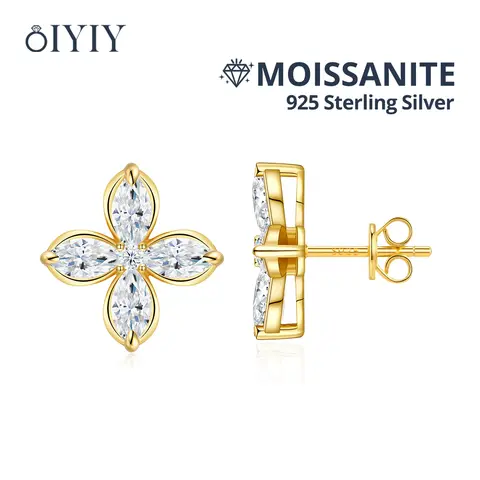 OIYIY Moissanite Stud Earrings for Women Man S925 Sterling Silver Earrings D VVS1 GRA Certified Lab Grown Diamond Wedding Gift