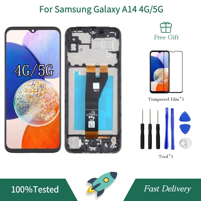 A14 5G Display For Samsung Galaxy A14 4G A145F SM-A146B Display Touch Screen Digitizer 6.6\