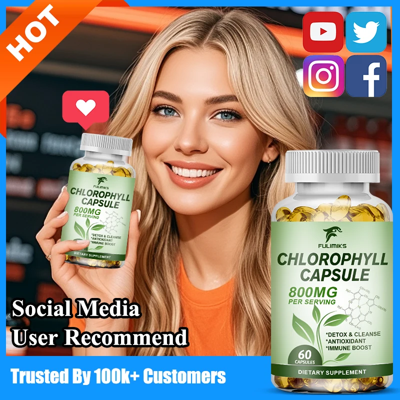 

Premium Chlorophyll Supplement, for Detox Cleanse, Reduces Sweat Odor, Reduces Inflammation & Promotes Radiant Complexion, Vegan