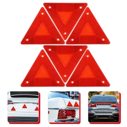 6pcs Vehicle Triangle Reflectors Safety Sign Slow Moving Triangle Warning Signs