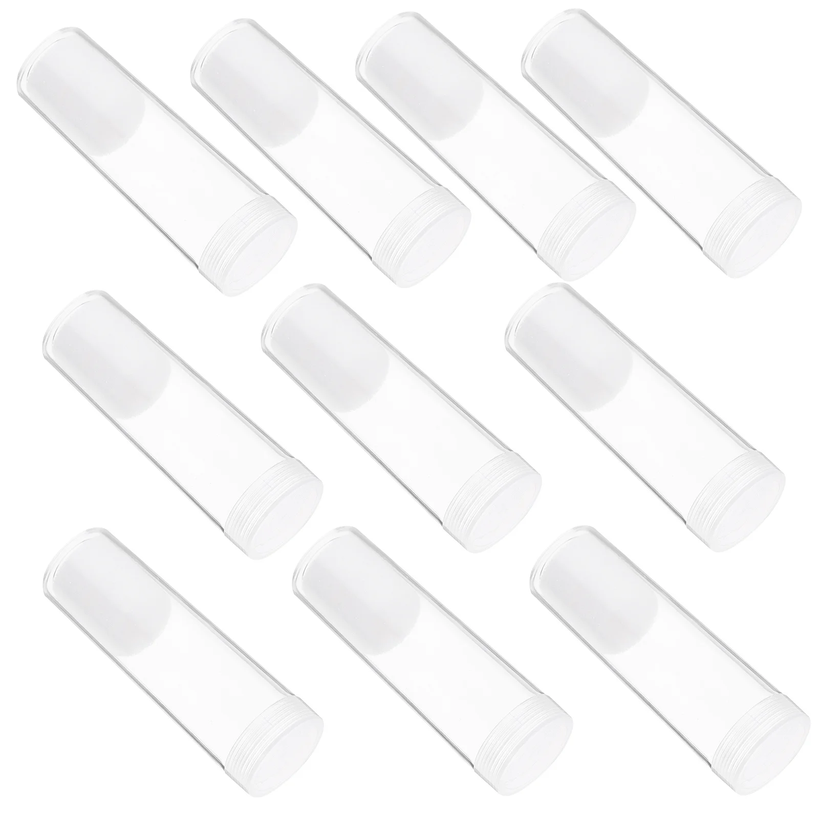 10 قطعة أنبوب تخزين العملات المعدنية منظم شفاف للمقتنيات حاوية حامل العملات المعدنية البلاستيكية للحفاظ على المدى الطويل #1