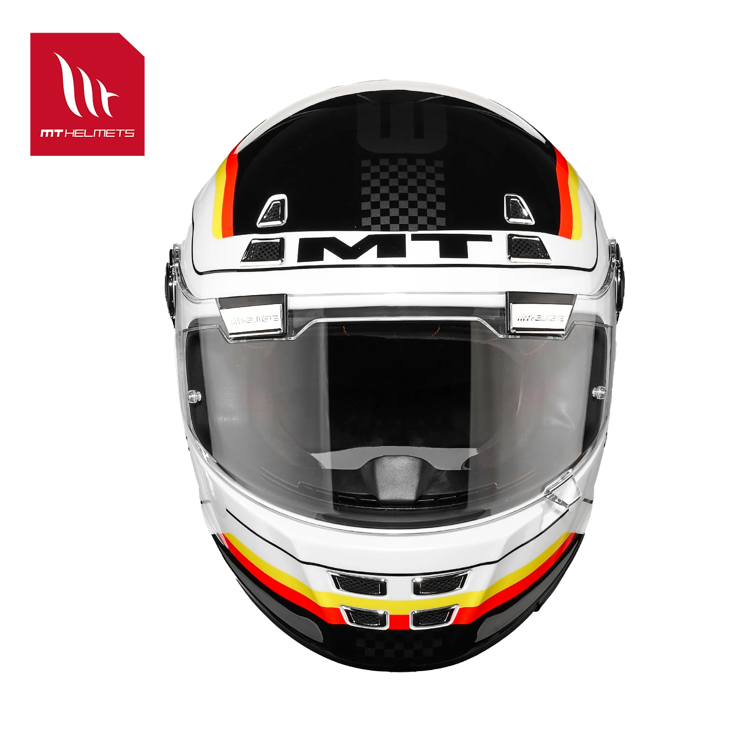Retro Motorcycle Helmet New Full Face Anti-Fog Mt Jarama Gloss /Matte Double D Buckle S-Xxxl Track Air Flow System Racing Helmets