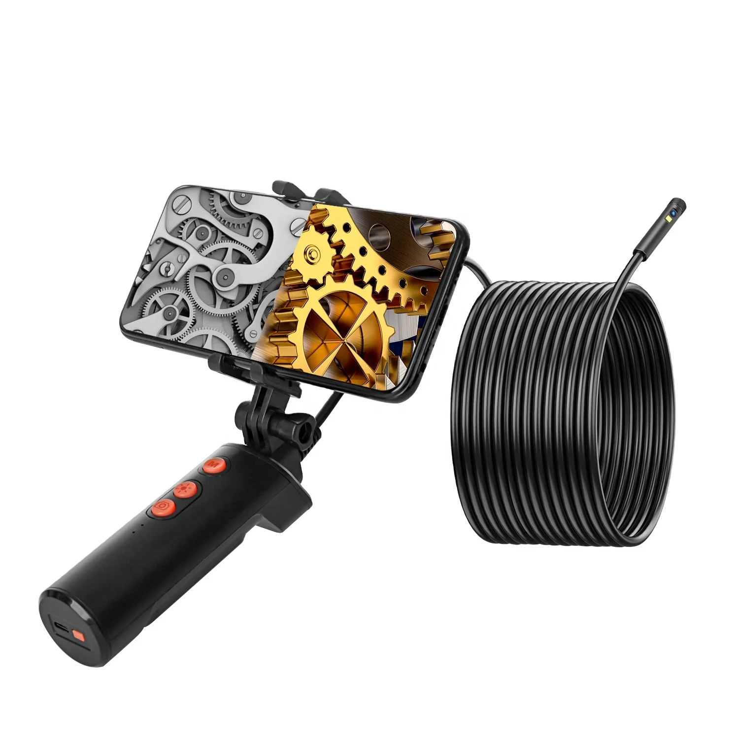 

2 cameras IP68 1960*1080 handheld borescope snake endoscope inspection camera for sewer and drain tools