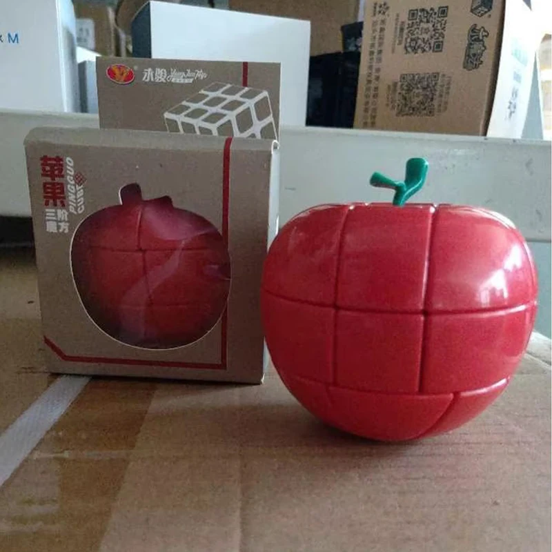 مكعب سرعة التفاح الأحمر 3X3X3 IQ المنطق التدريب دعابة الدماغ ألعاب تعليمية للأطفال المراهقين Zauberwurfel Куبيك روبيككا