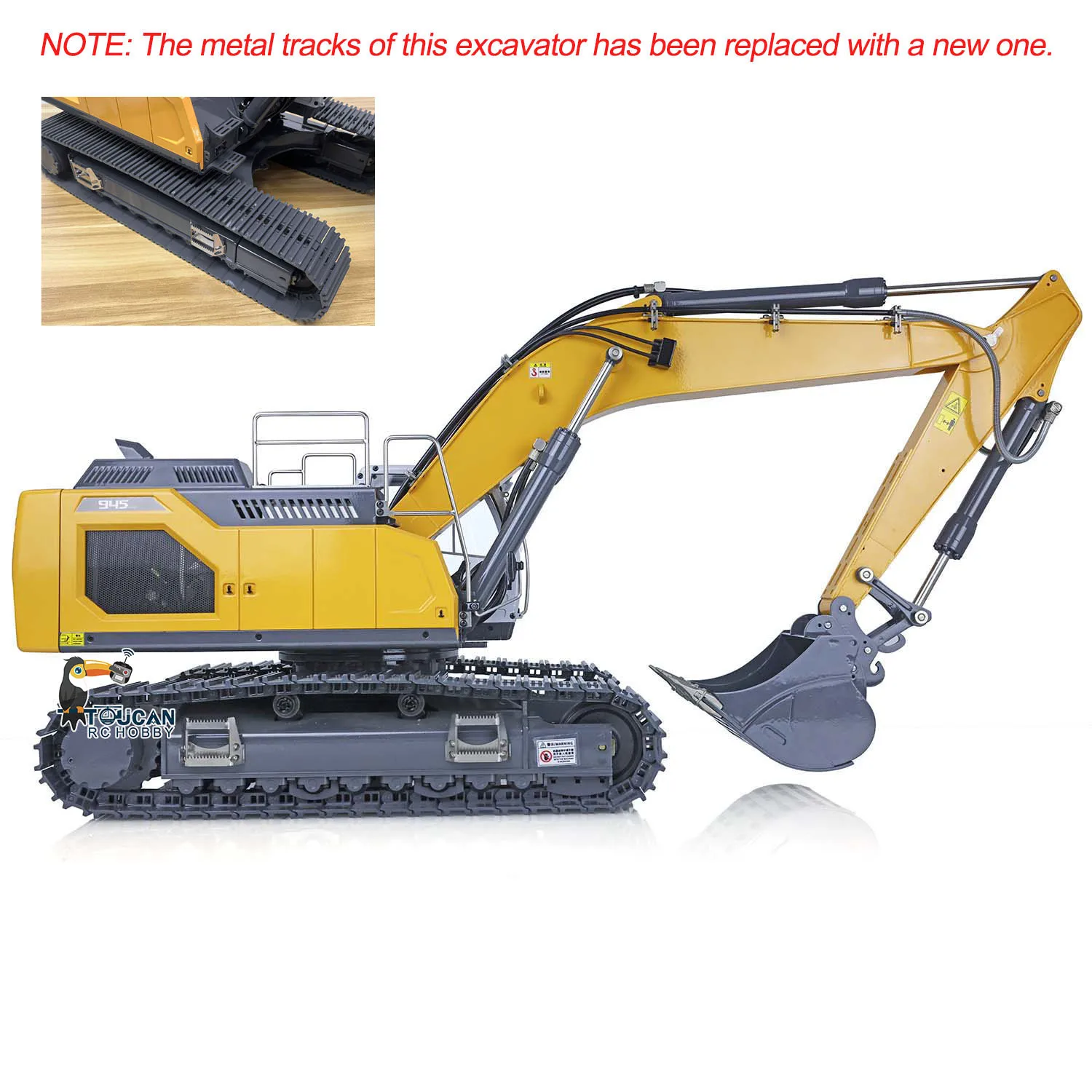 

XDRC 1/14 945 Hydraulic RC Excavator Remote Control Painted I6S Radio System Rotating Light Truck Model ESC Motor Toys TH20590