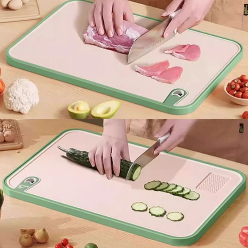Cutting Board with Trays, Cutting Board Household Kitchen Accessories, Cake Fruit Steak Tray, Household Goods Cutting Board, 1Pc view 2