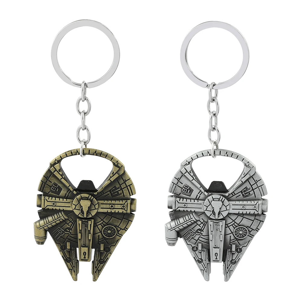 Llavero de Metal con Colgante de Nave Espacial de Star Wars, Colección de Robots, para Coche, Bolso, Regalo
