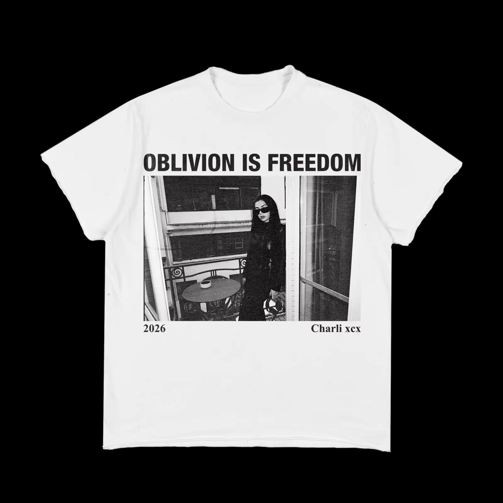 Y2k Fashion Tees Charli XCX 2026 Music Fashion Film Tour Surroundings Graphic Printed T-shirt Fan-related Merchandise T-shirt