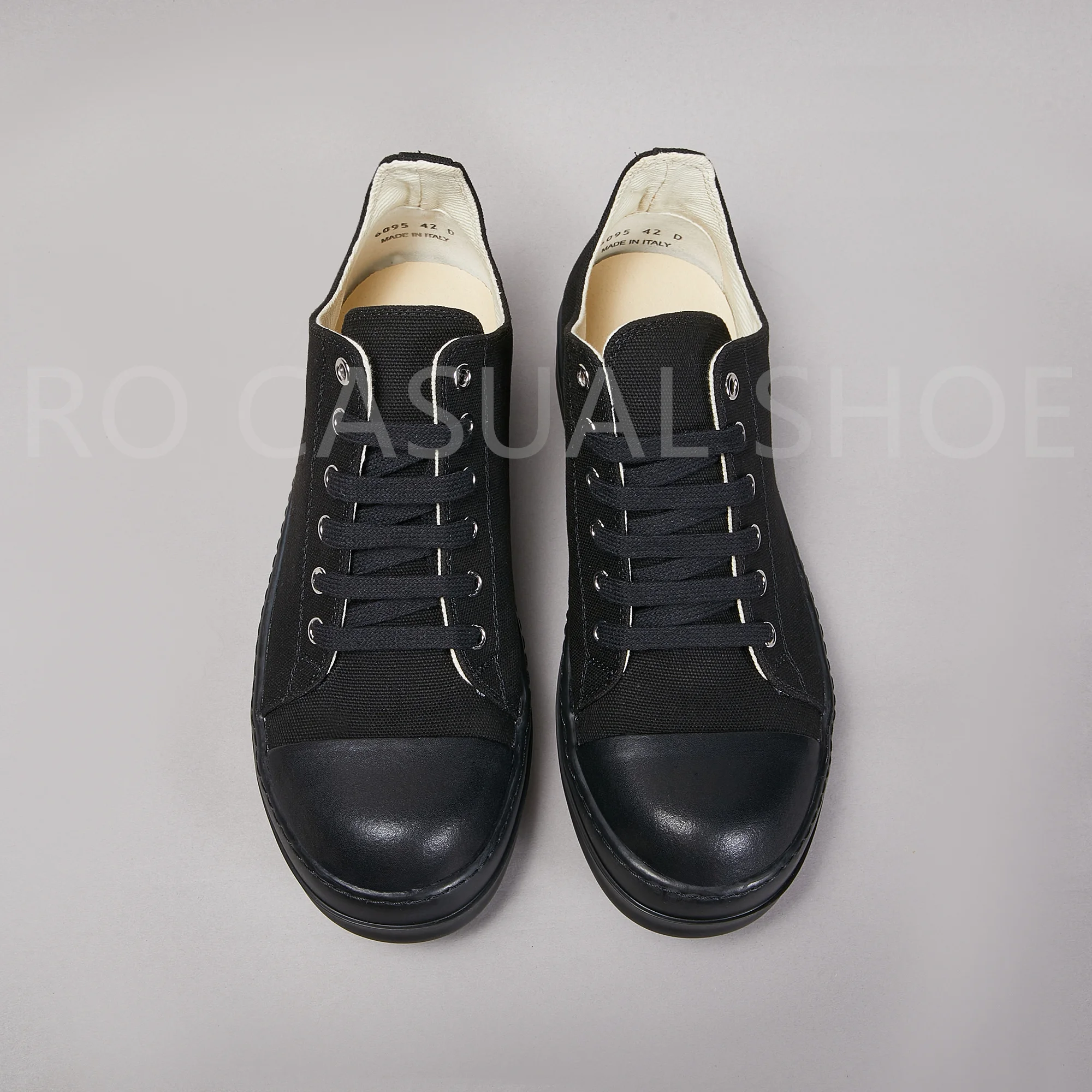 Ricks-Chaussures à lacets en toile noire pour hommes et femmes, bottes de théâtre décontractées, design extérieur, qualité basse, mode de rencontre, luxe