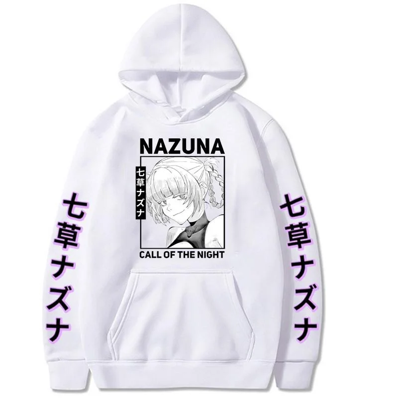 Anime Nazuna Nanakusa Printed Hoodie Women's Harajuku Hip Hop Y2k Hooded Pullover Long Sleeves Fleece Casual Loose Hoodies
