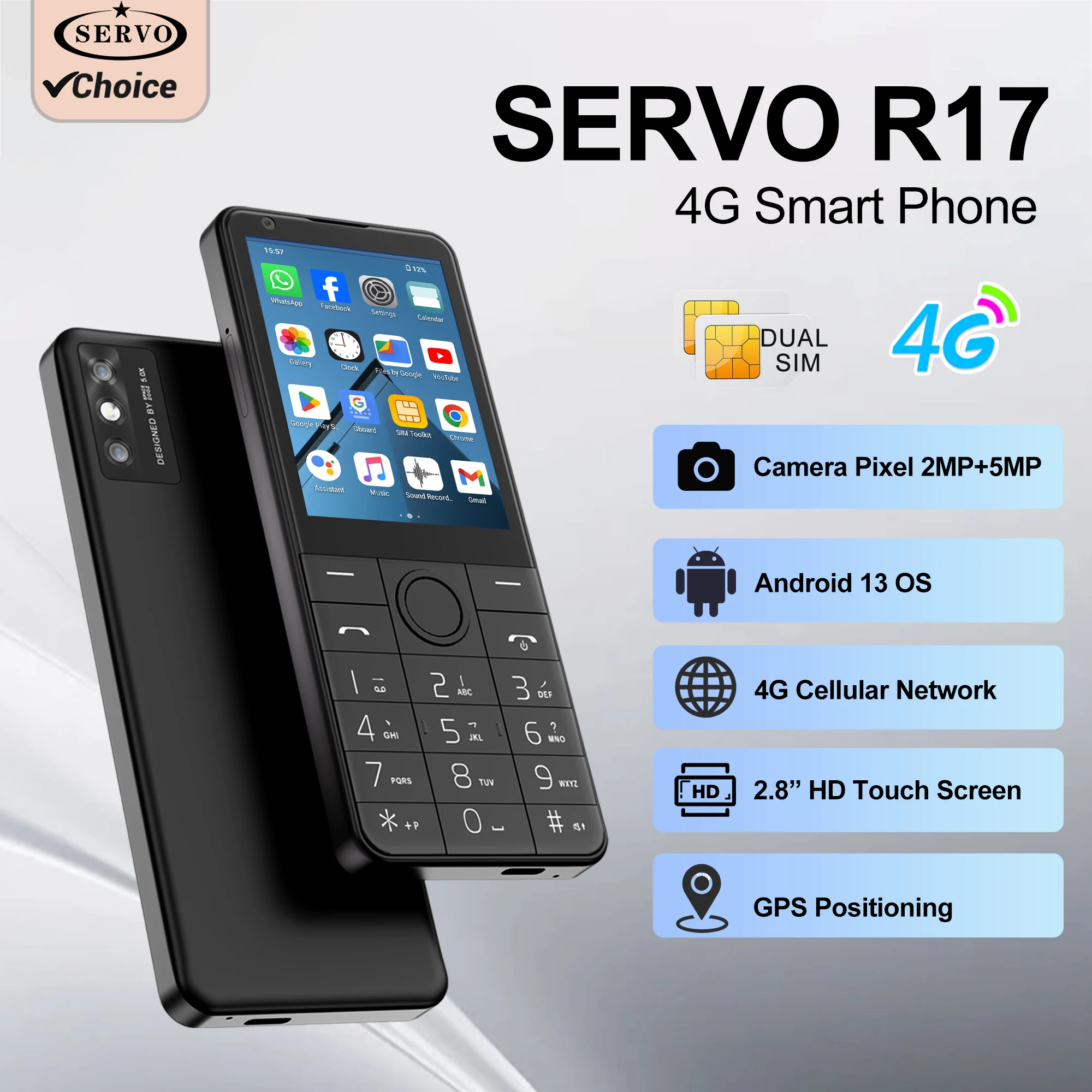 SERVO R17 Keyboard Smartphone Android 2.8
