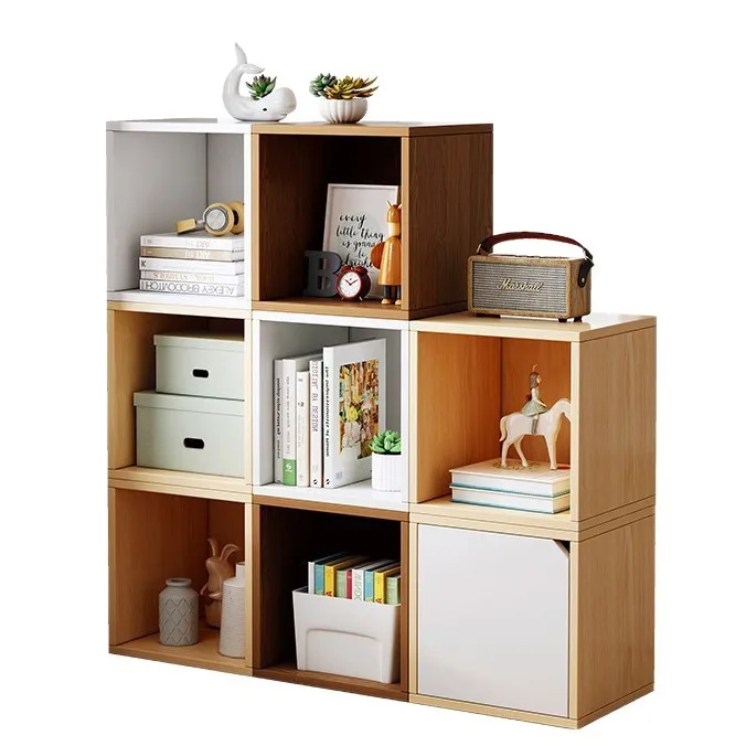 

Книжный шкаф, бесплатная комбинация, решетчатый напольный шкаф, детские игрушки, хранение книг, гостиная, спальня, настенная книжная полка для маленькой квартиры