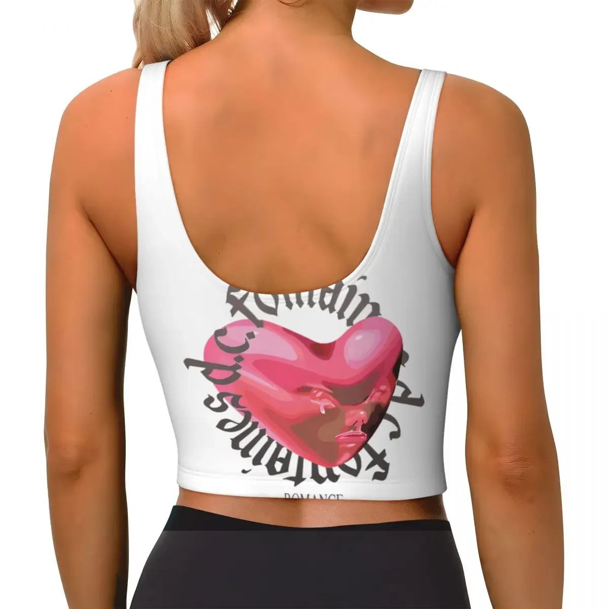 Custom Fontaines DC Romance Women Sports Bra High Impact Vest Gym Workout Yoga Crop Tank Tops