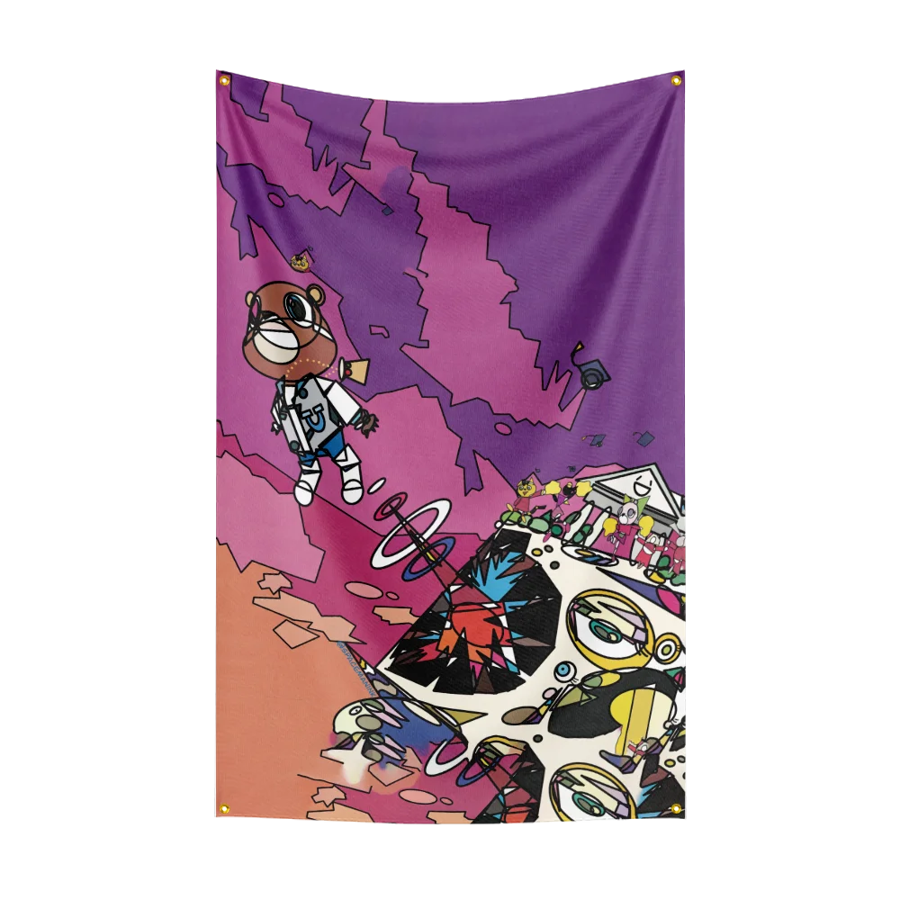 Music Band Flag for K-K-an-ye W-We-s-t Fans Banner campaign gathering apartment porch Decor backdrop