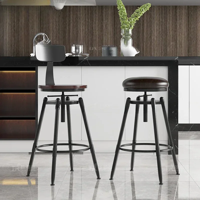 

Home Bar Chair Adjustable High Kitchen Stools Barber Shop Chairs Lightweight Cafe Designer Manicure Taburete Alto Design Stool