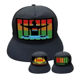 LED Hat Battery Charging Flash Hat Costume Accessories Rechargeable Flashing Glow LED Hat For Nightclub Bar Hip-hop Hat