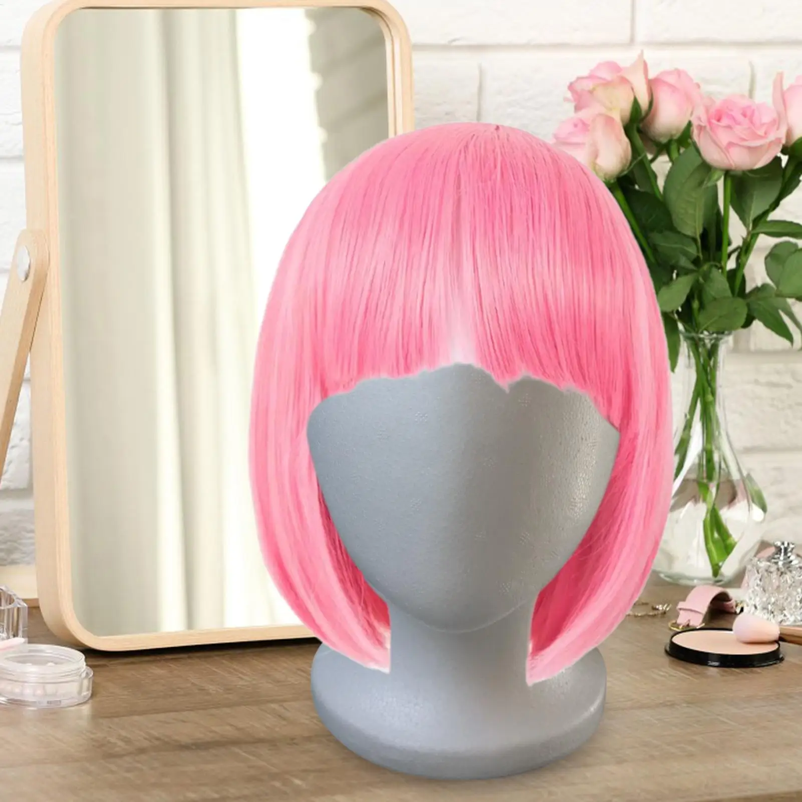 Male Female Styrofoam Mannequin Manikin Head Model Faceless Cosmetics Display Stand Foam Wig Hair Hat Display view 3