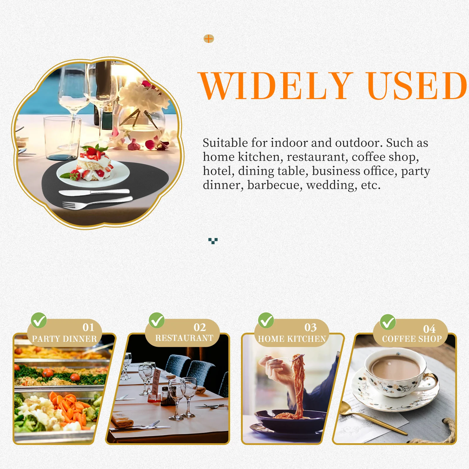 

Heat Resistant Placemat Insulated Dining Mat Anti-Scald Waterproof Wear-Resistant Placemat Wear-Resistant Household Kitchen