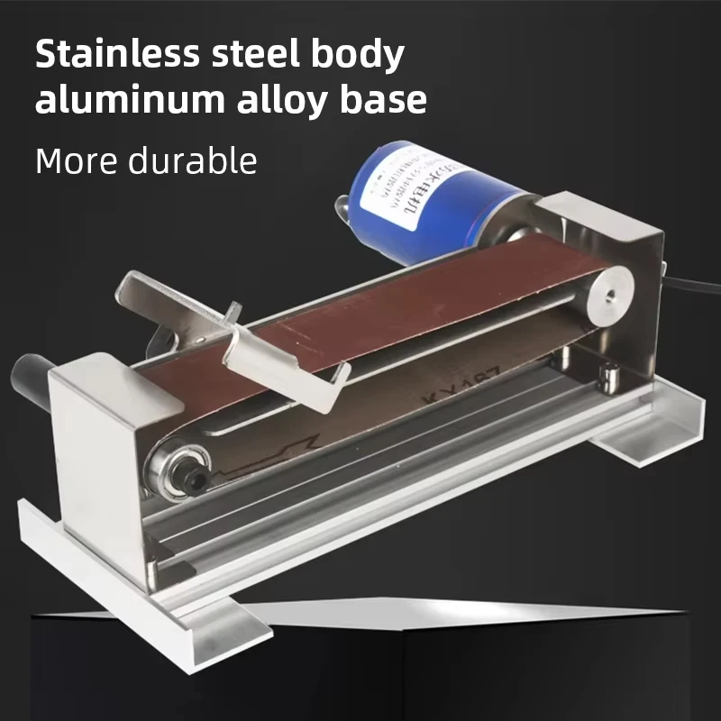 Mini Electric Belt Sander 50*533mm Benchtop Polishing Sharpener, Waterproof Sander for Knives Cutter Edge Sharpening