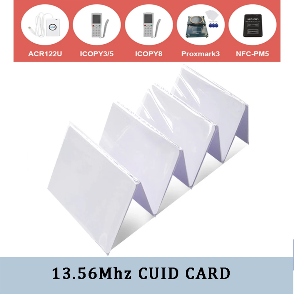 

10Pcs Cuid Card 13.56Mhz IC Cards Access Control NFC Smart Chip Badge 0 Block Writable CUID Card Changeable Key Clone Copy Badge