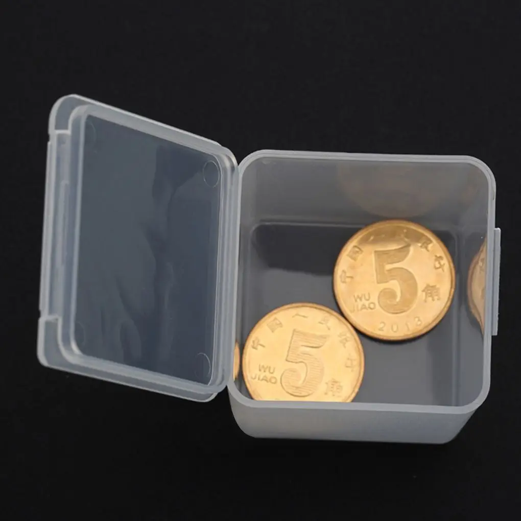 20 قطعة مربع شفاف PP صندوق بلاستيكي مكون أداة غطاء غطاء صغير حقيبة للتخزين الحاويات