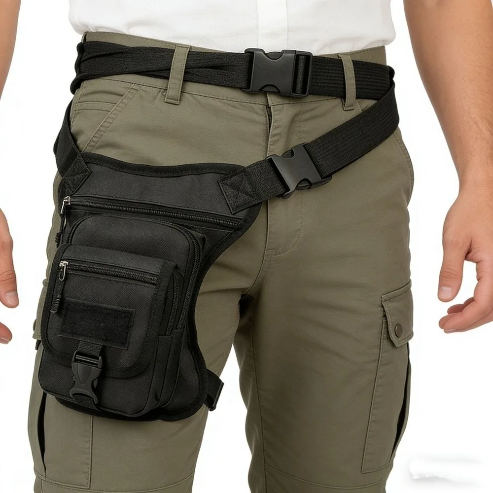 Unisex Multifunctional Motorcycle Thigh Bag Adjustable Strap Waterproof Thigh Pack Portable Motorcycle Leg Bag Motorcycle Riding