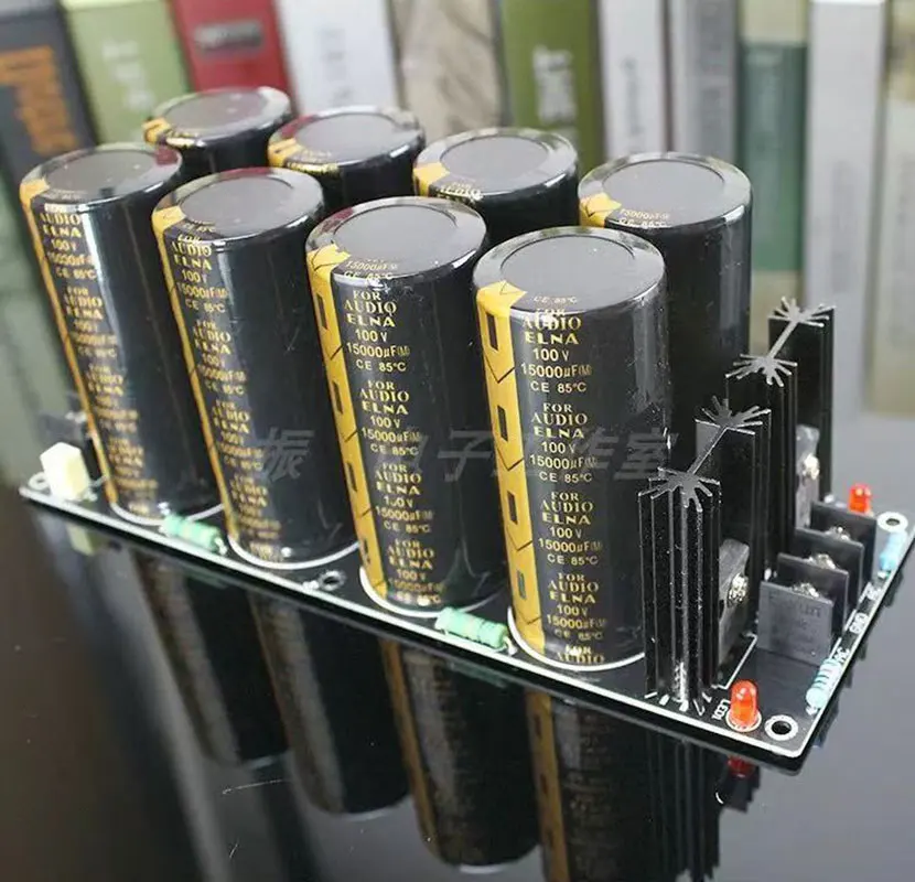 

Готовая плата, 8 конденсаторов, 100 В, 15000 мкФ, паяемый выпрямитель Шоттки, фильтр, плата питания, аудиоусилитель